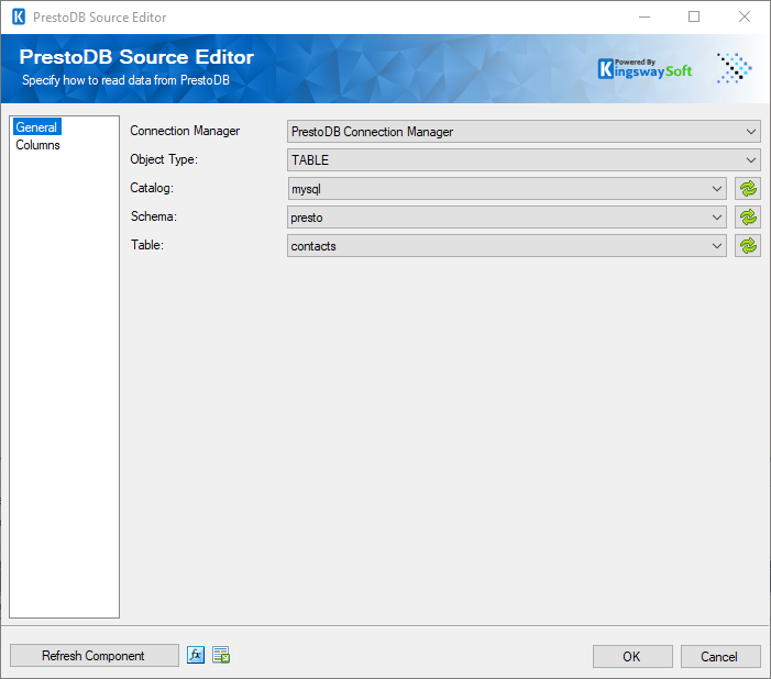 PrestoDB Source Component
